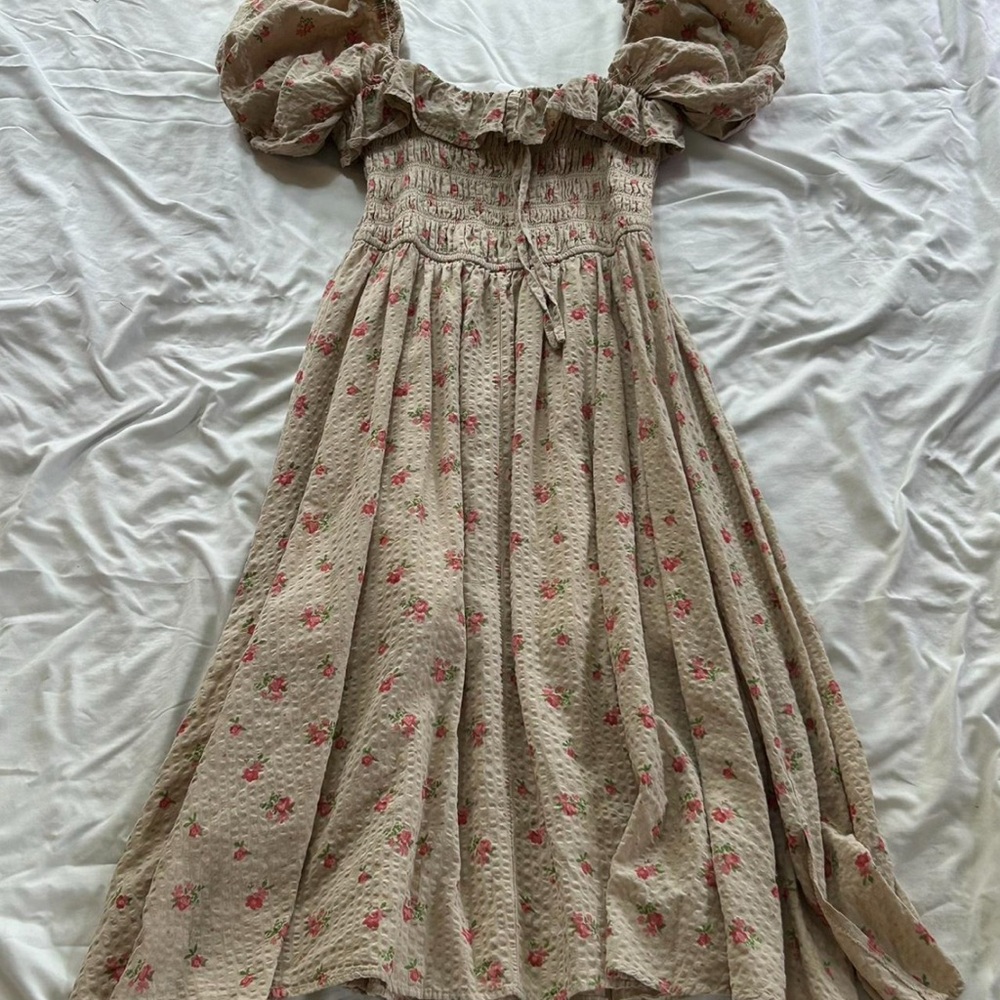 Milkmaid Midi Dress - no tag, fits small to medium